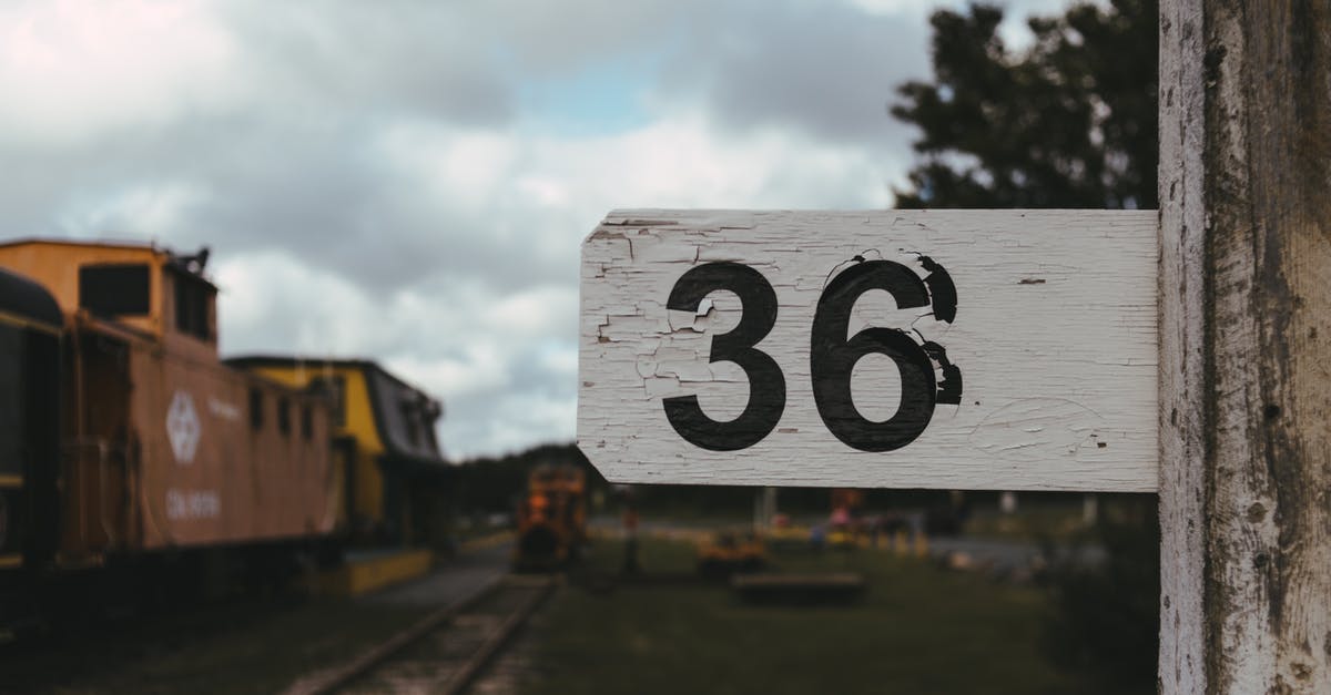 36 inch by 36 inch counter depth refrigrator [closed] - Close up of a Wooden Sign by a Railroad Track