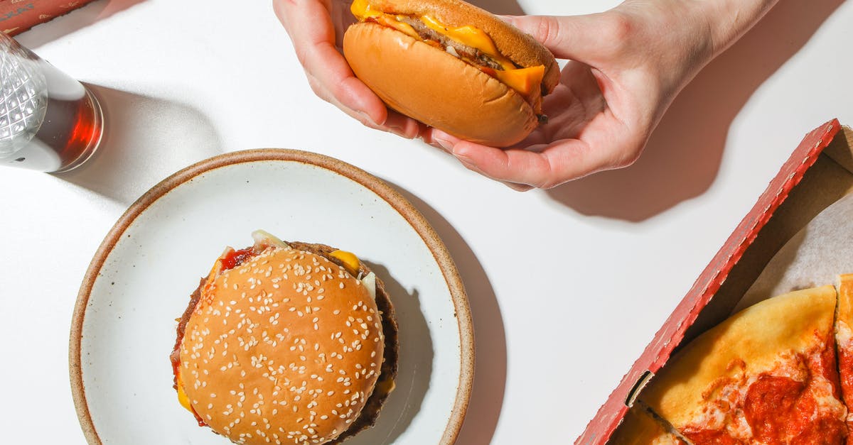 A burger made from pastrami - Person Holding A Cheeseburger