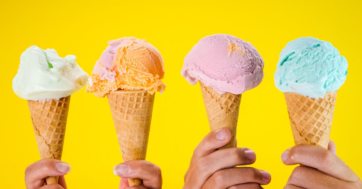 A “puck” of frozen food - Ice Creams on Cones