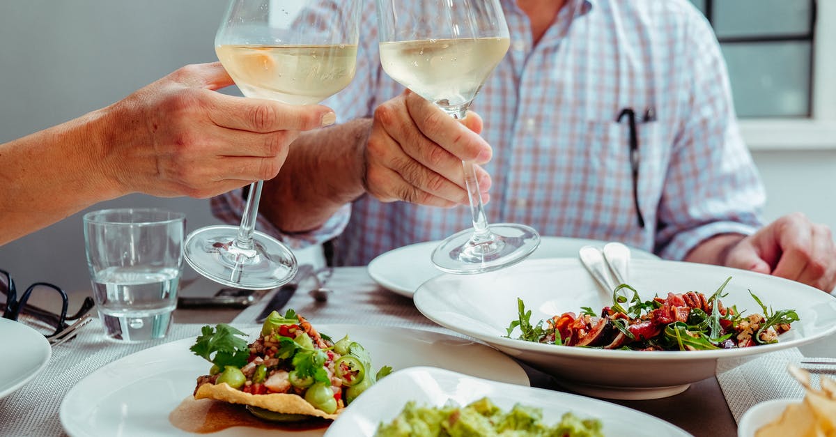 Added too much White Wine Vinegar - Two Unrecognizable People Holding Glasses of White Wine at Vegan Lunch