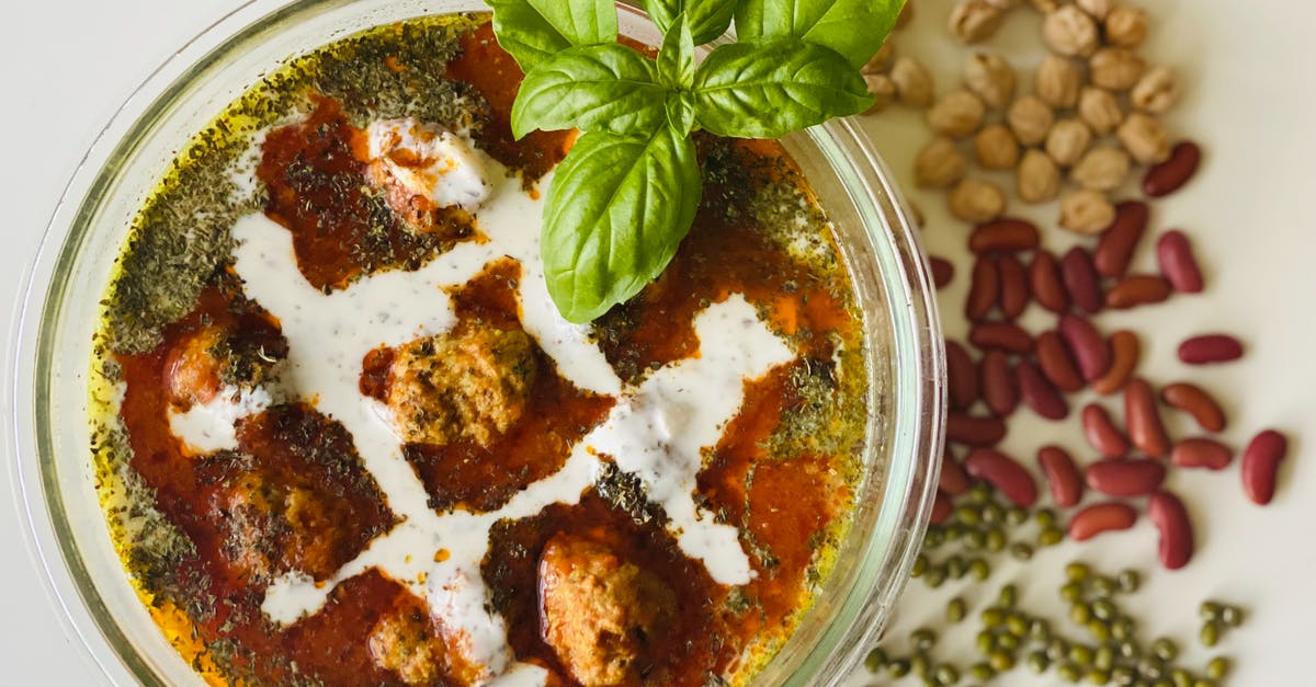 Adding cold water during cooking of beans and cooking time - Baked Meatballs Dish in a Bowl