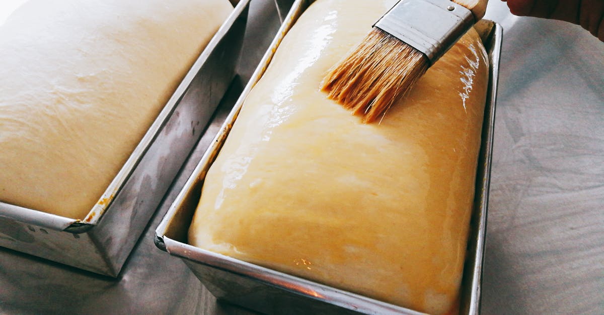 Adding oil/fat to bread dough - Brown Wooden Handle Gray Pastry Brush