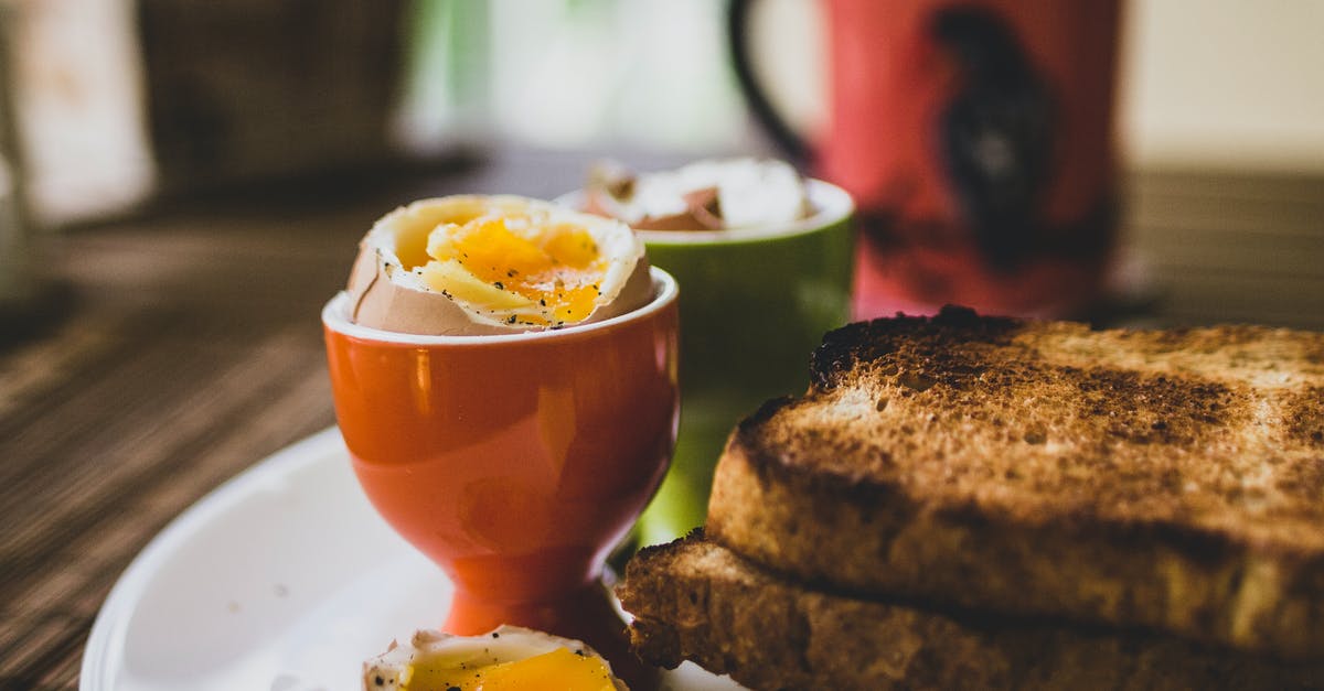 After breakfast, egg plate clean up - Selective Photography of Breakfast in Plate