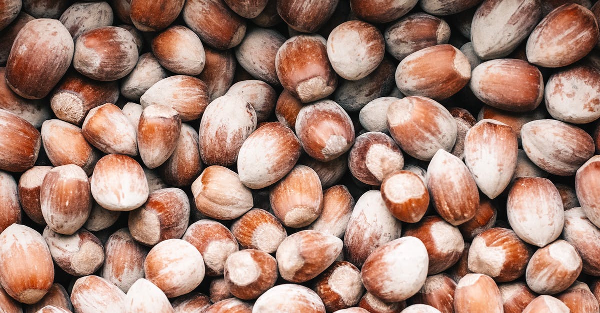 after re-hydrating and desalinating a salted cod it became slightly brown - Hazelnuts