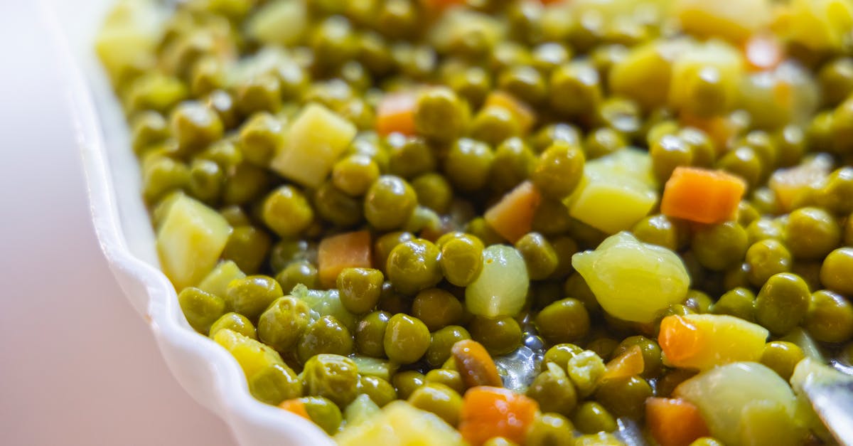 Alternative to potatoes - Cooked Green Peas in a Bowl