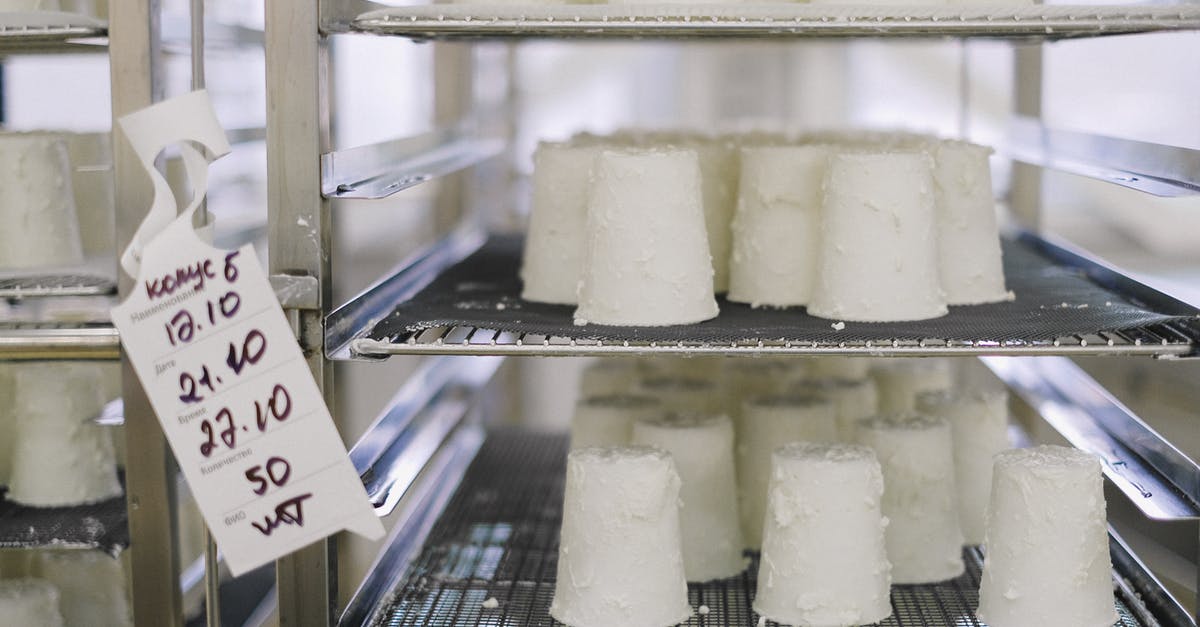 Alternative to swiss cheese - White Cheese on Stainless Steel Rack