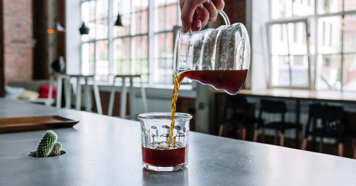 Alternatives to coffee - Person Pouring Red Liquid on Clear Drinking Glass