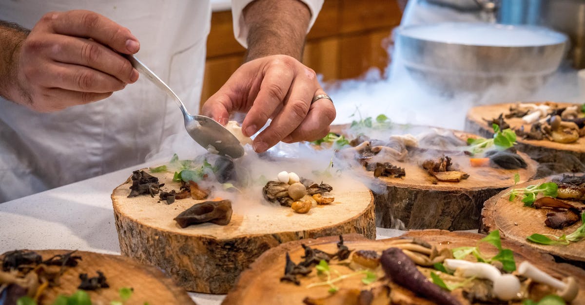 Am I cooking mushrooms wrong? - Chef Preparing Vegetable Dish on Tree Slab