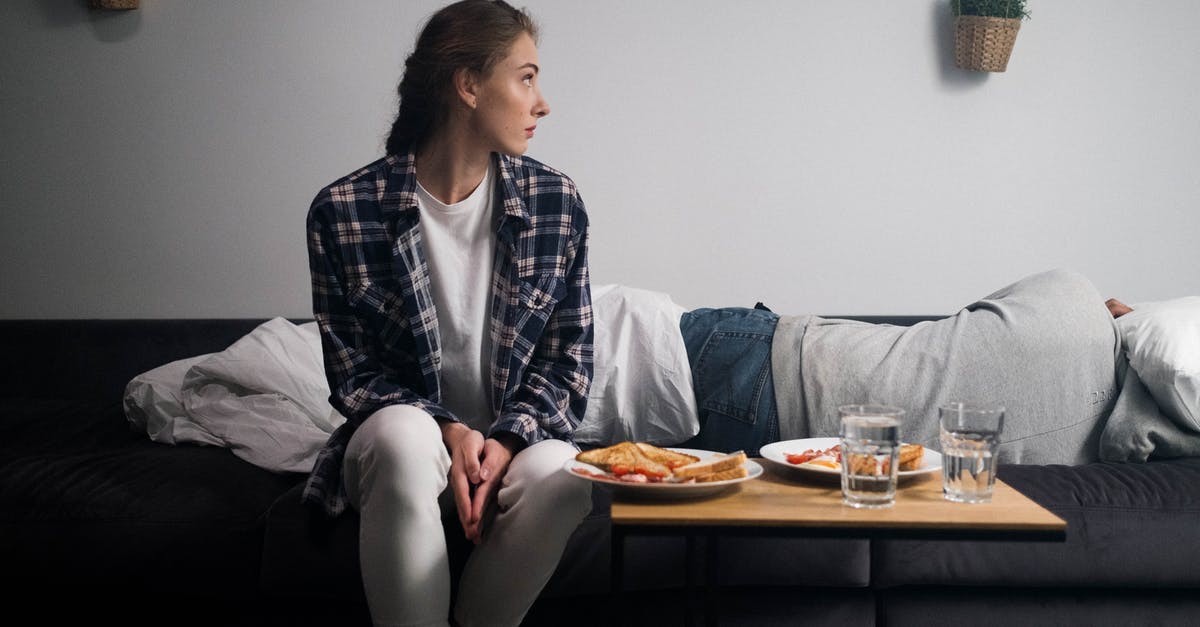 Ammonia in food - Woman in Blue and White Plaid Dress Shirt Sitting on Bed