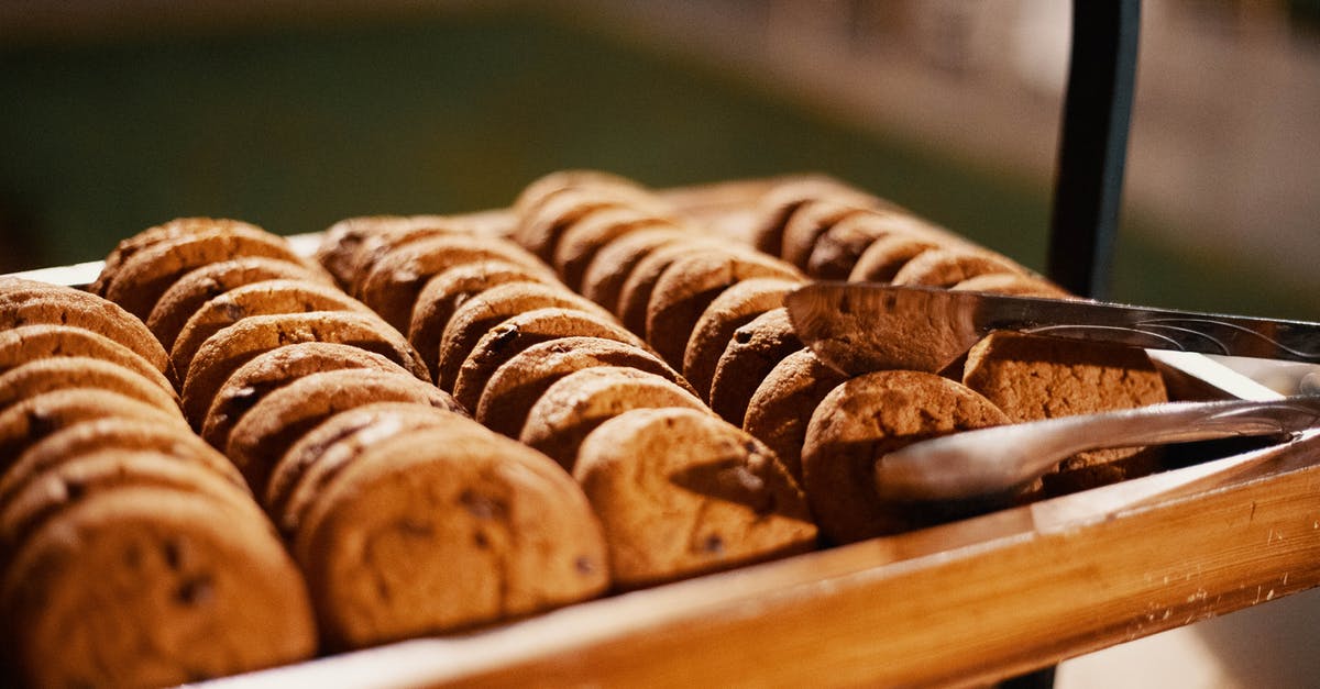 Amount of Chocolate-chips in a Chocolate-chip cookie? [closed] - Selective Focus Photography of Baked Cookies With Gray Stainless Steel Tong