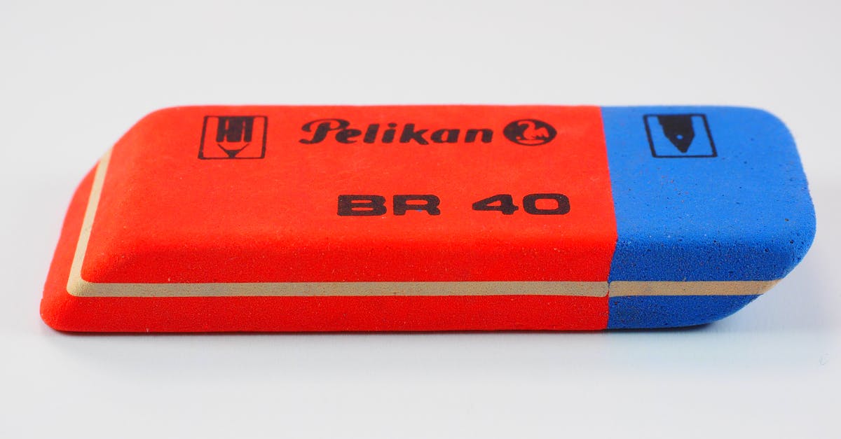 Another crockpot error - Red and Blue Pelikan Br 40 Eraser on White Surface