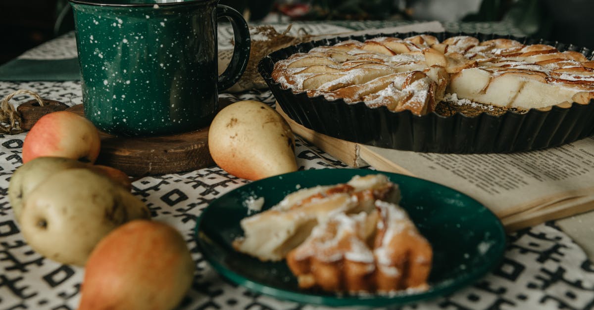 apple crumble for pie - Green Mug Beside a Pie