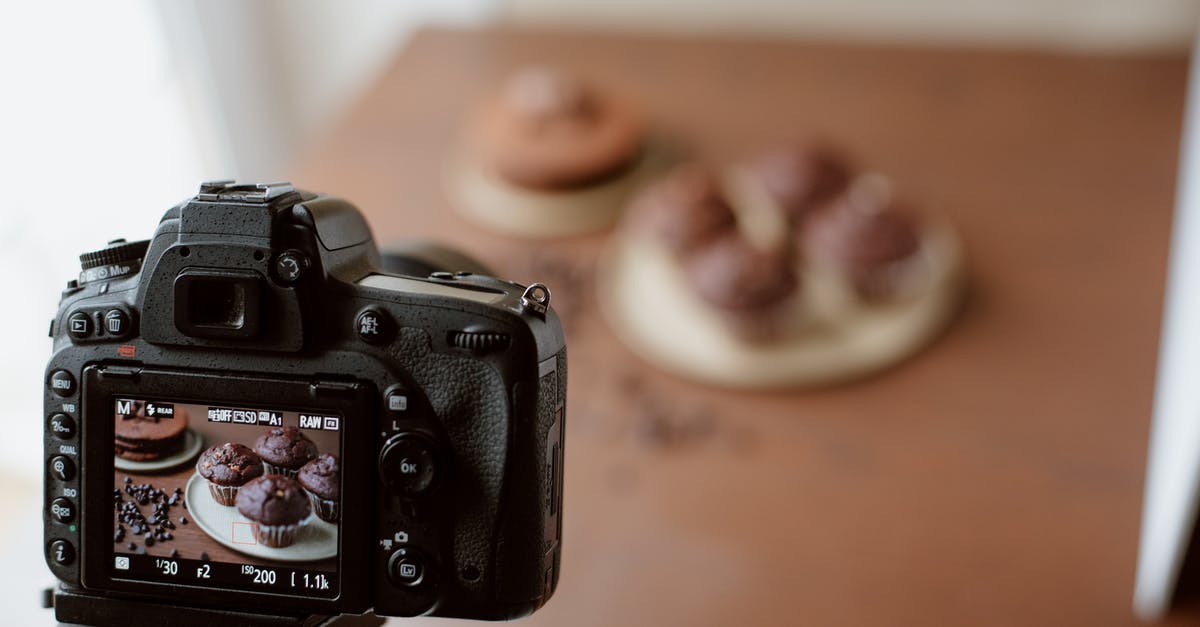 Are chocolate brands taking countries temperatures into account? - Screen of photo camera with photo of chocolate cupcakes