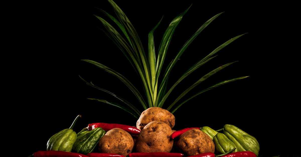 Are potatoes ever used in Mexican or Tex-Mex dishes? - Traditional Mexican veggies arranged with potatoes and tropical plant