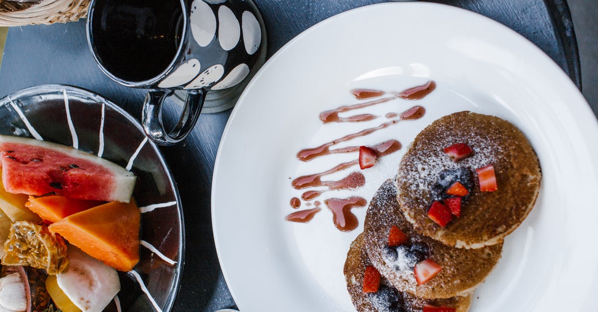 are syrup more flavorful than powder or similar? - Delicious breakfast with pancakes and berries near fruits