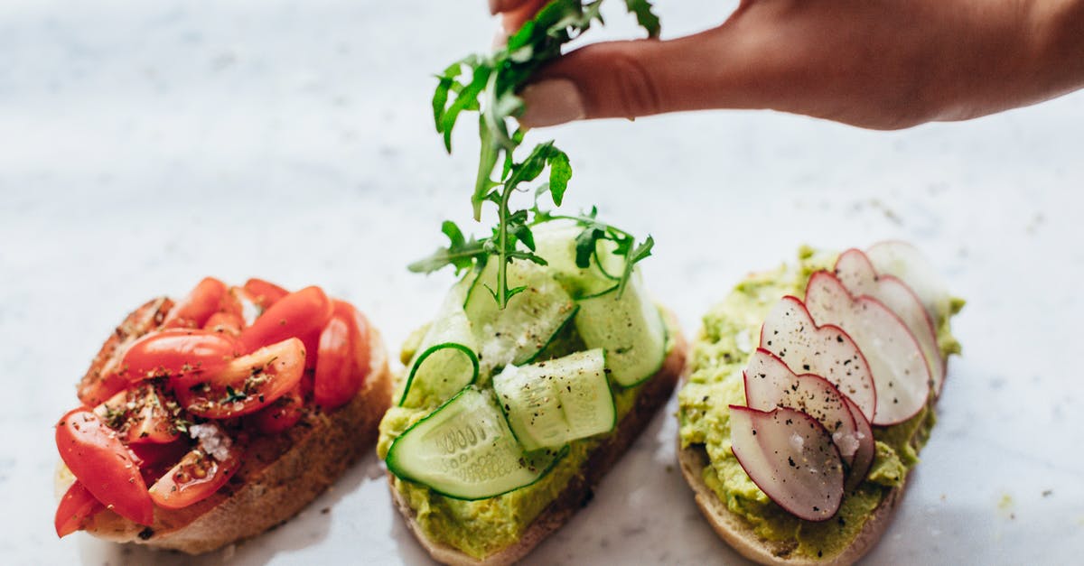 Arugula is very salty, and doesn't look like arugula - Three Breads With Sliced Vegetables