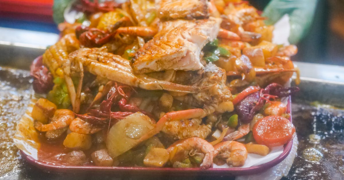 At what point is a beef stew being overcooked? - Cooked Shrimp on Black Bowl