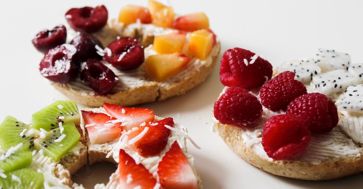 Bagels not rising - Sliced Variety of Fruits on Round Baked Bread