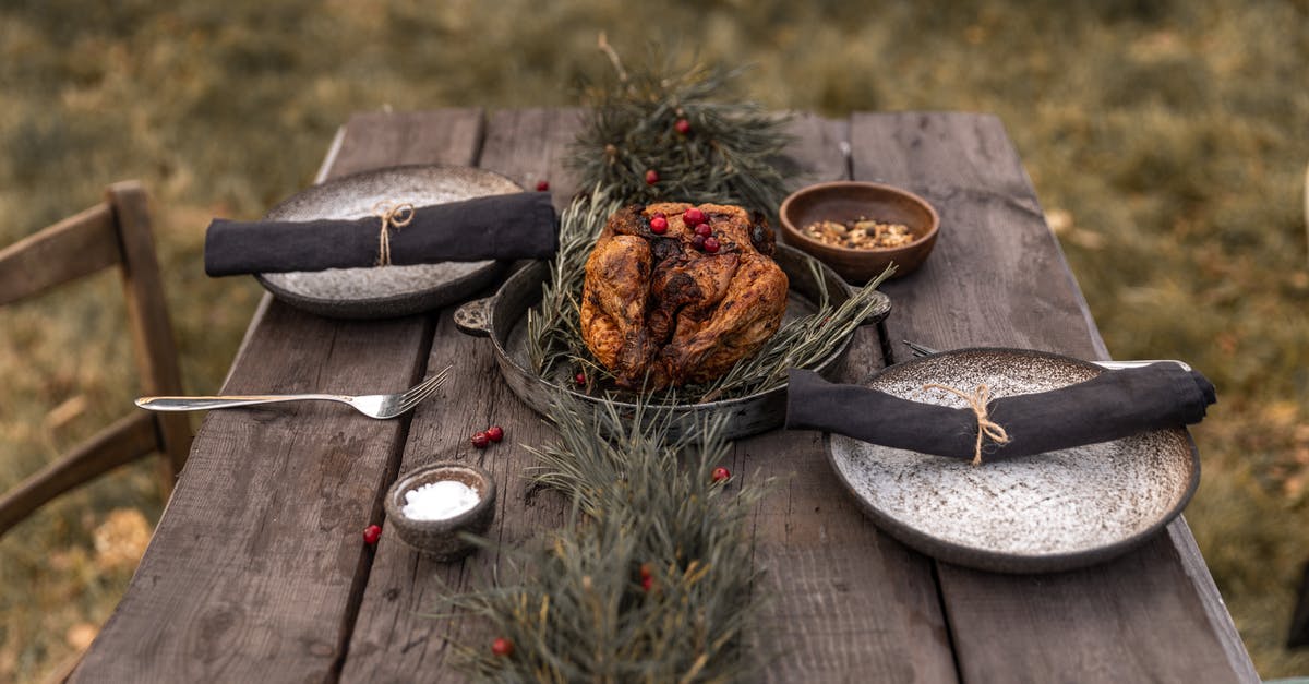 Baked Ground Turkey - Cooked Turkey on Black Pan on Brown Wooden Table