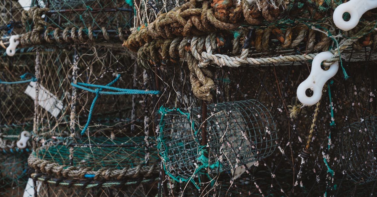 Baked item that would catch on fire/smoke? - Cylindrical fishing nets storage at pier