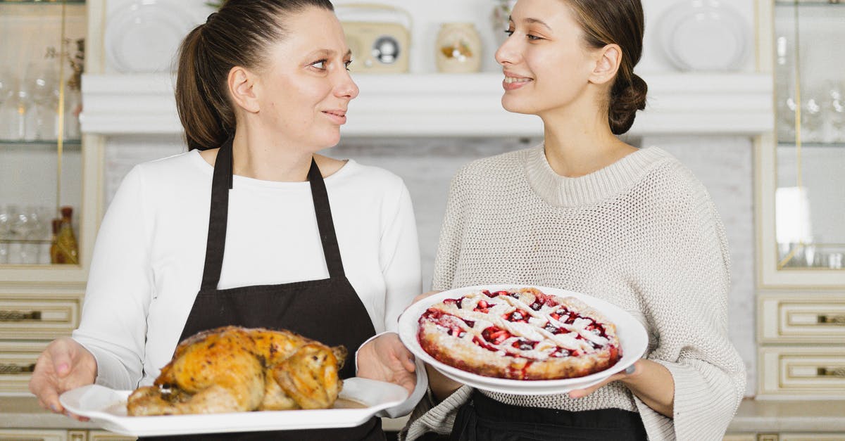 Baking chicken - temperature vs time - Mother and Daughter Looking at Each Other while Holding Food