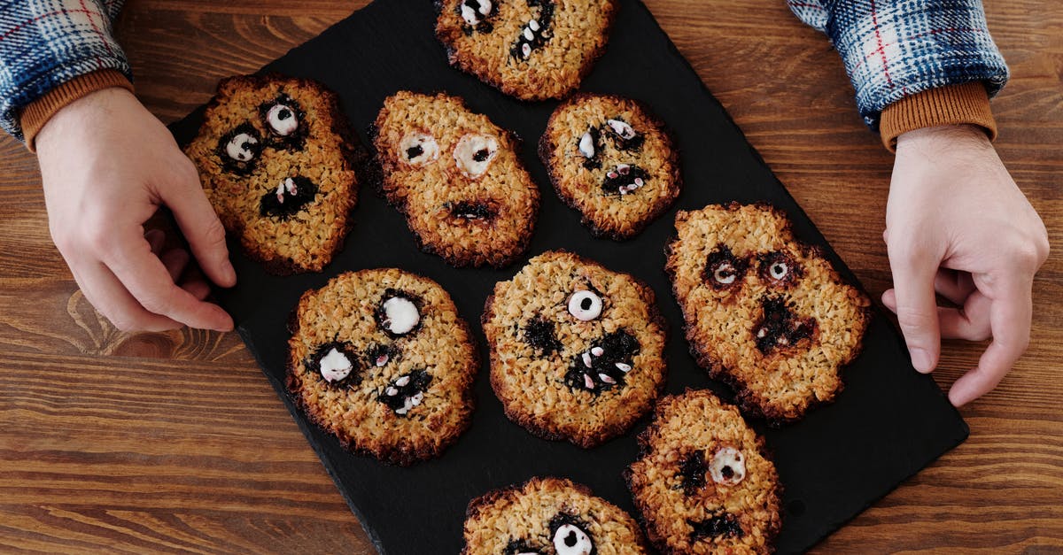 Baking Dark Chocolate in Cookies Without Burning Them - Brown Cookies Decorated With Various Facial Expressions