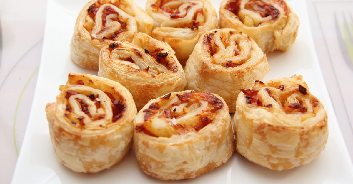 Baking (pizza) stone and effects on puff pastry - Pastries on Square Plate