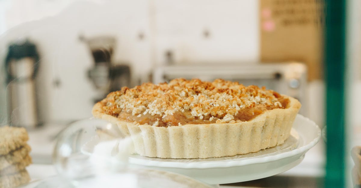 Baking with regular skillet vs. cast iron for apple pie - Brown Pie on Clear Glass Tray