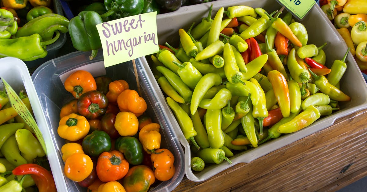 Balancing out saffron taste, chlorine/latex taste - Assorted Peppers on Display