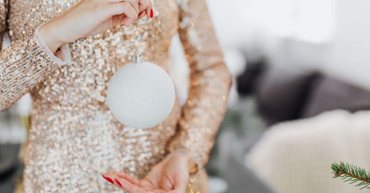 Ball Shaper for Batter - Close-up of Woman in Festive Dress Holding Christmas Tree Decoration