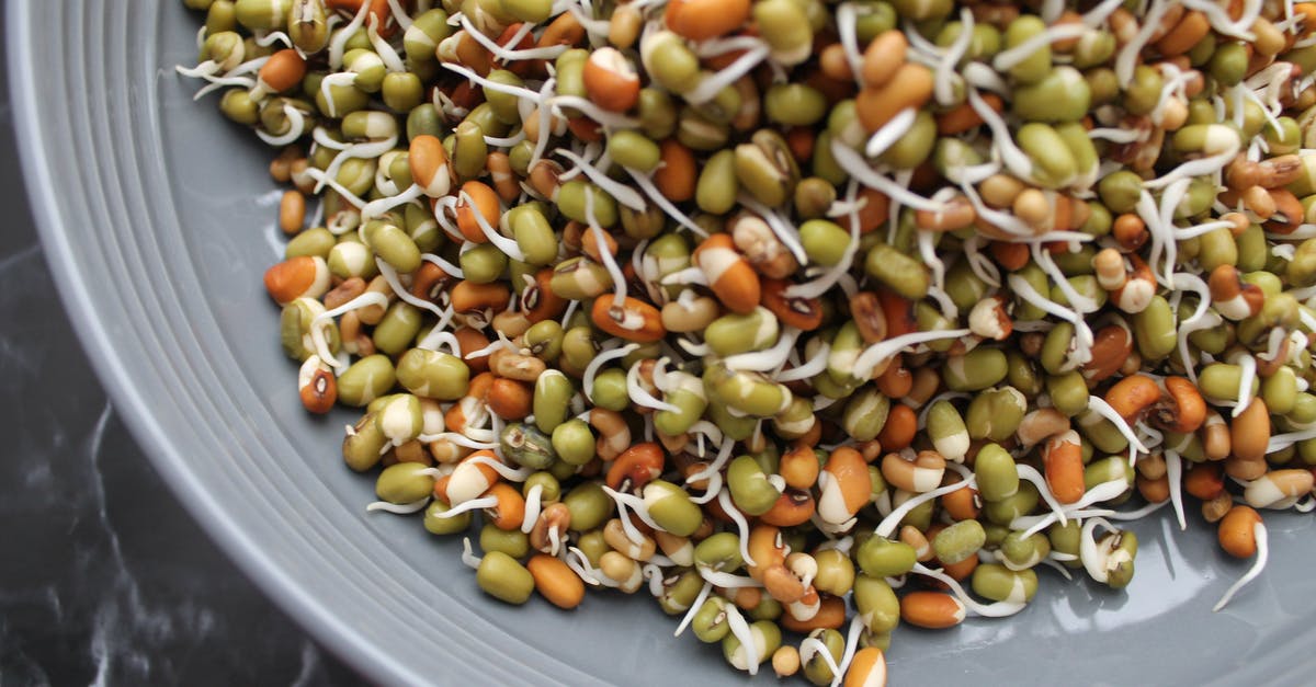 Banana blossoms versus bean sprouts - Close-Up Shot of Bean Sprouts