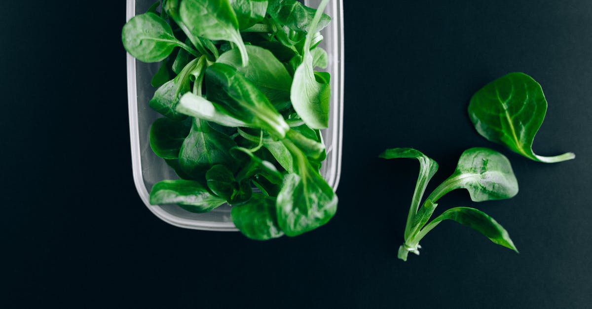 Basil wilting, how to preserve? [duplicate] - Leafy Vegetables on a Plastic Container