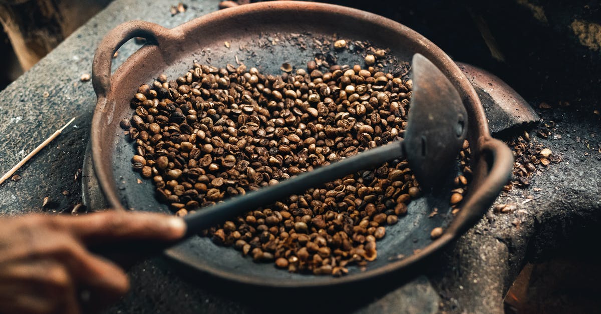 Bean curd that is spiraled - Coffee Beans on Round Wok