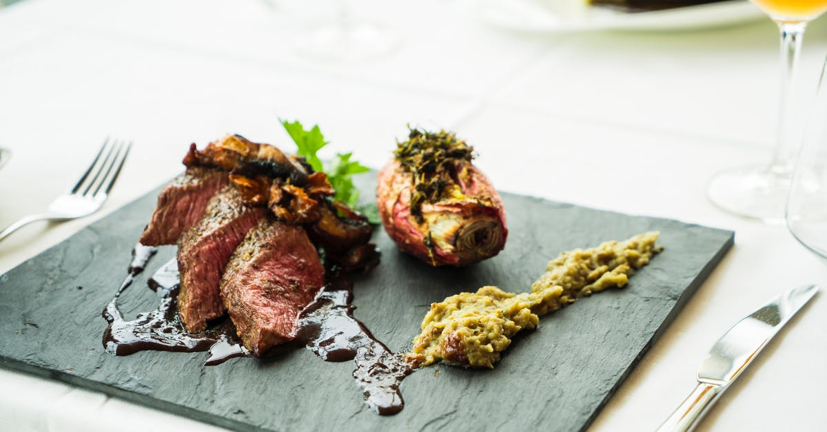 Beef Barley Soup with too much wine - Grilled Meat on Rectangular Green Board