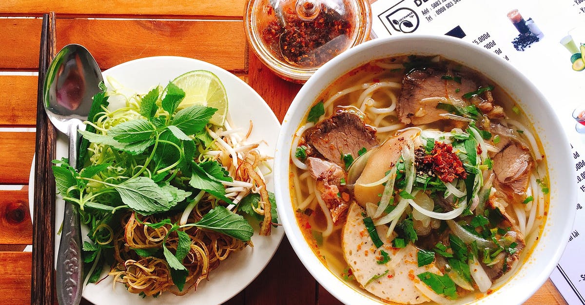 Beef Barley Soup with too much wine - Top View Photo of Ramen Soup