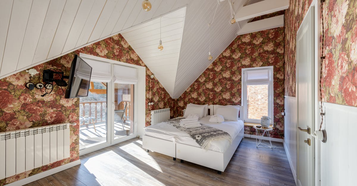 Beef: Red on the outside, brown on the inside - White Themed Attic Bedroom with Floral Wallpaper