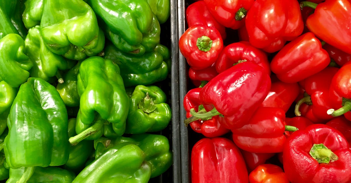 Bell Pepper cooking in the microwave - Red Bell Pepper