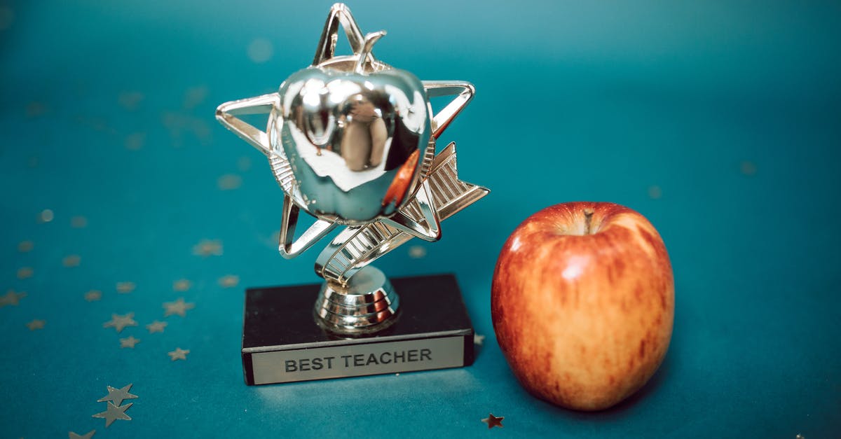 Best apples for apple pie - A Best Teacher Award beside an Apple