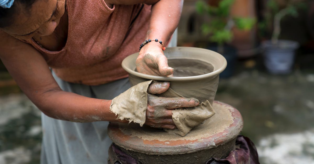 Best container for making sauerkraut - Woman Making Clay Jar