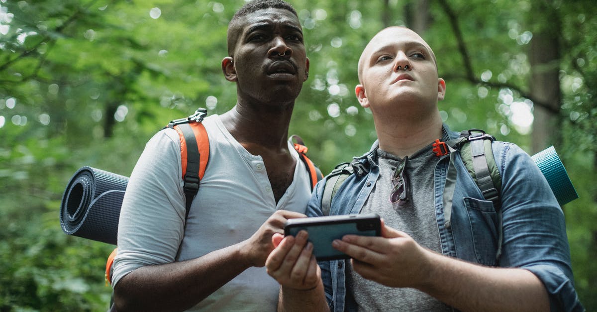 Best way to preserve a meat without using refrigerator - From below of diverse lost travelers with backpacks exploring woodland and searching way in cellphone