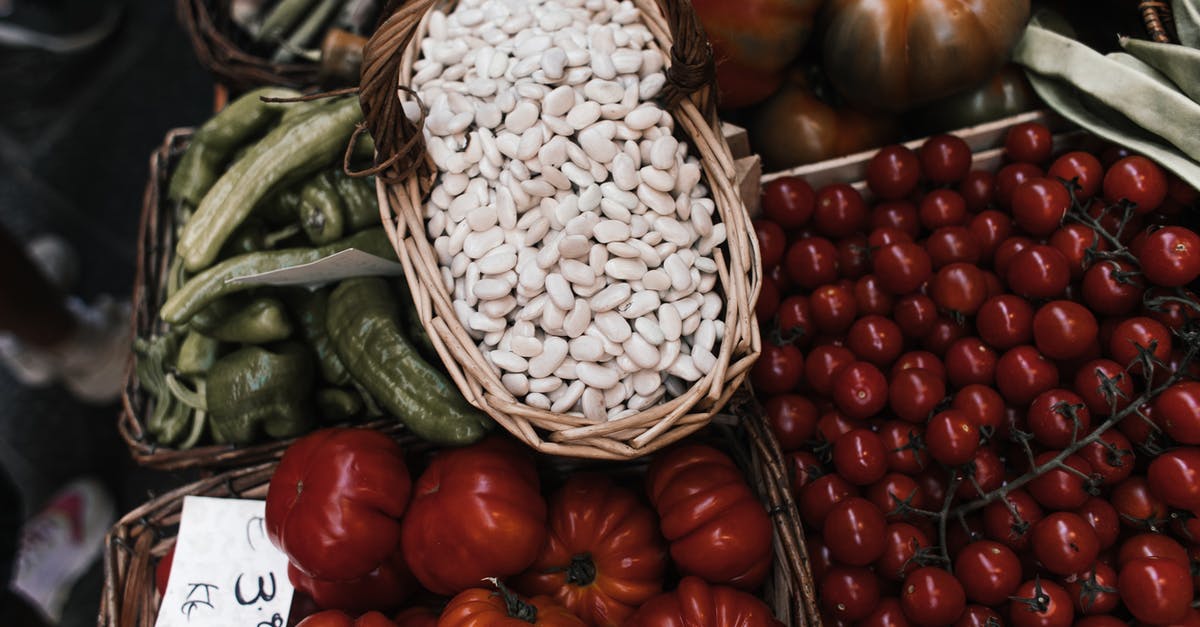 Best way to store tomato paste/puree? - Assorted vegetables on market counter