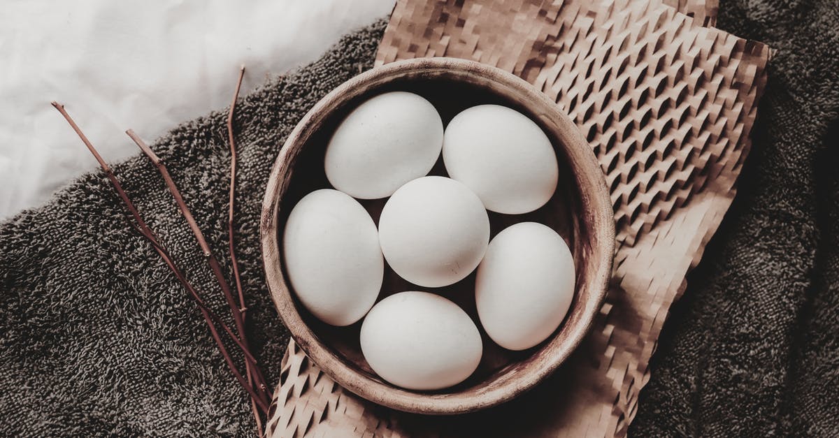 Beverage Cooler vs Small Refrigerator for Raw Chicken? - Raw eggs in wicker bowl placed above paper