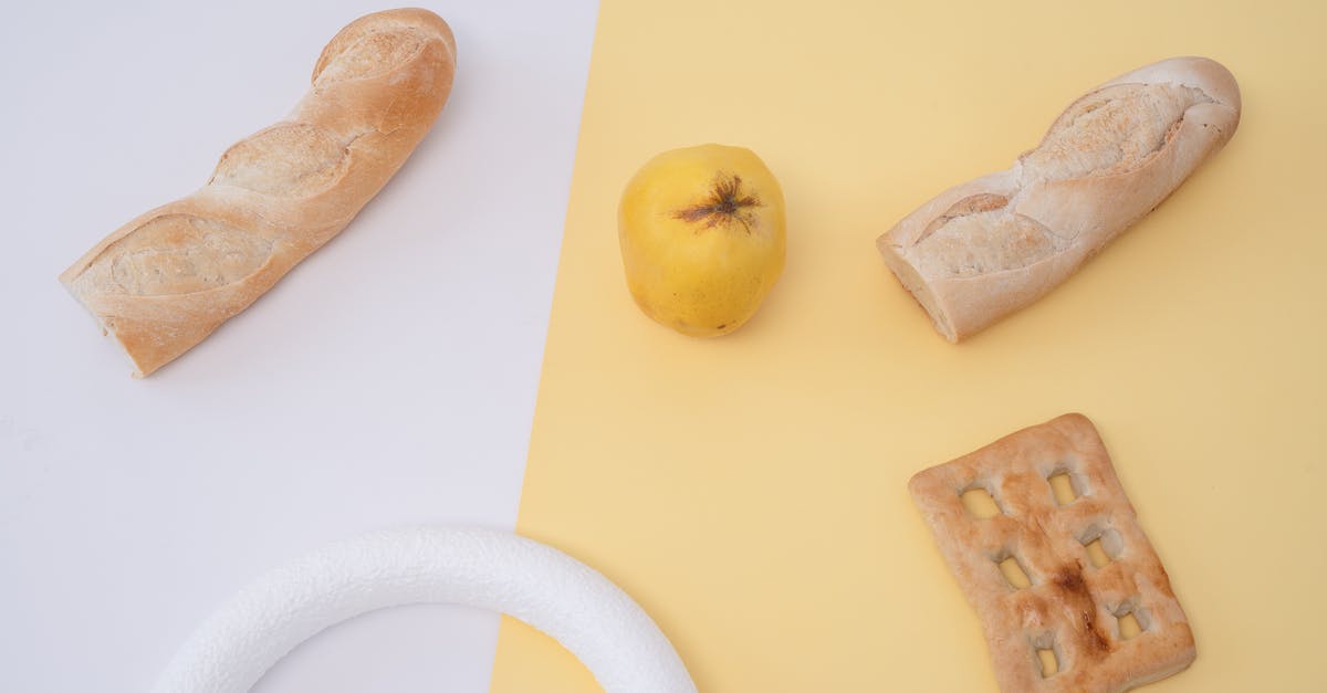 Biga Bread sponge - Yellow Apple Fruit Beside Bread on White Table