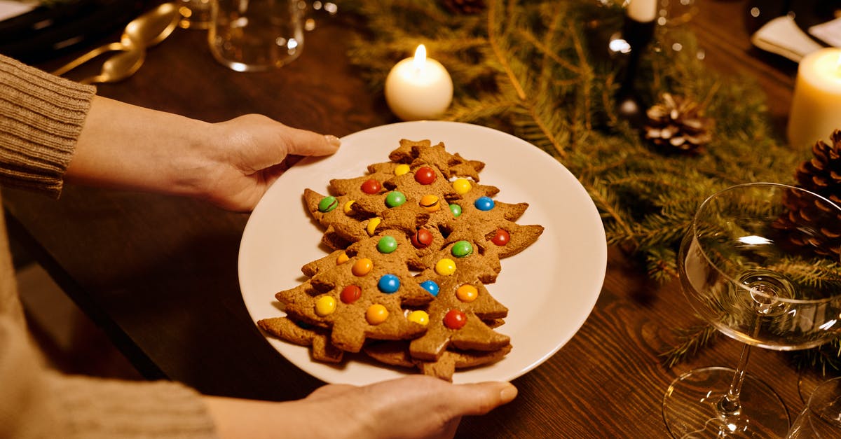 Biscuits (cookies) turning out more cake-like than biscuity - Person Serving a Platter of Christmas Tree Shaped Cookies