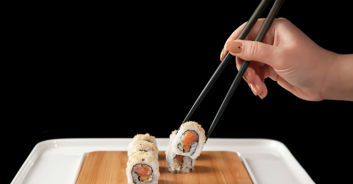Black Rice Vinegar for Sushi - Eating Sushi Rice Rolls with Chopsticks