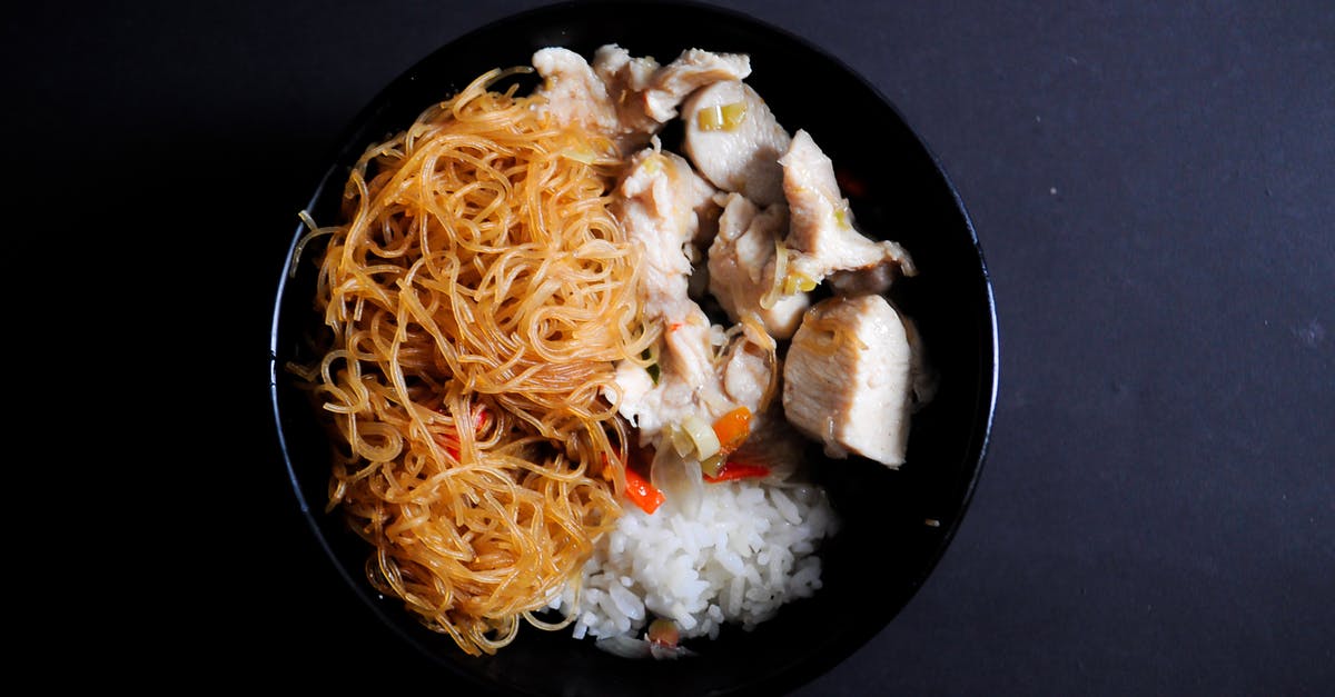 Boiling vs soaking rice noodles - Bowl of Rice With Noodles