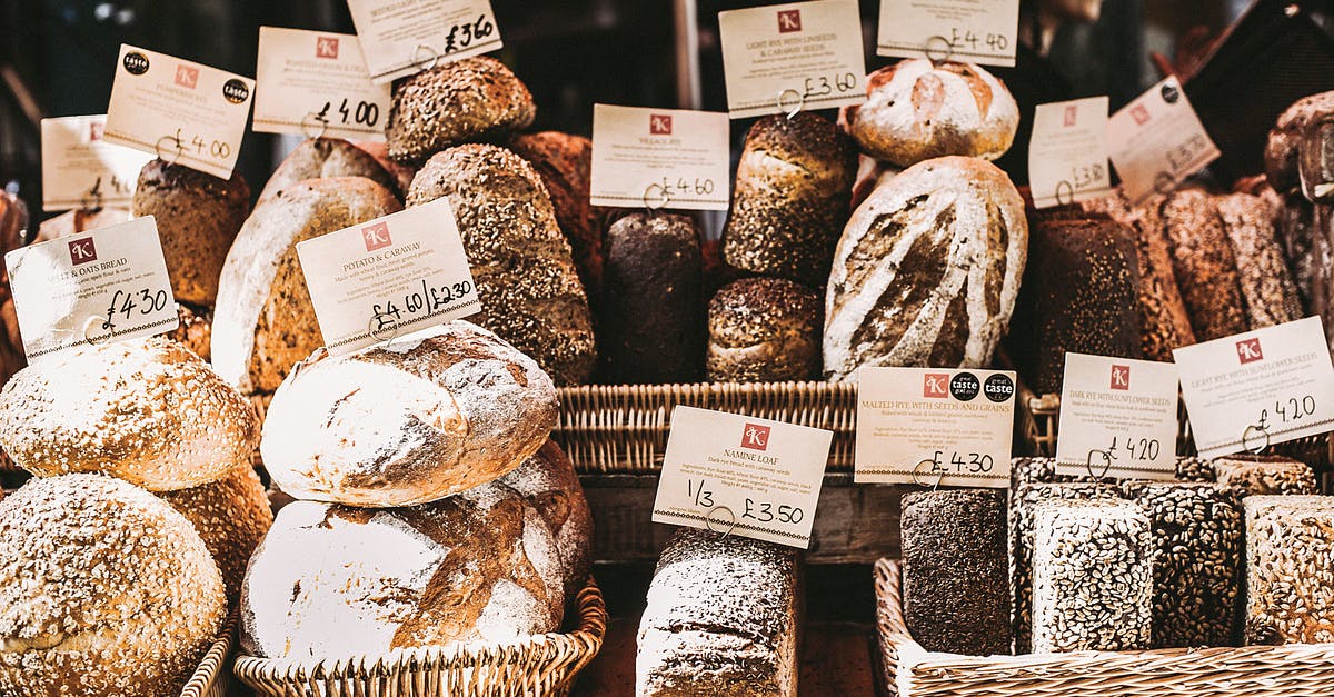 Bread Didn't Turn Brown - Various Breads on Wicker Baskets