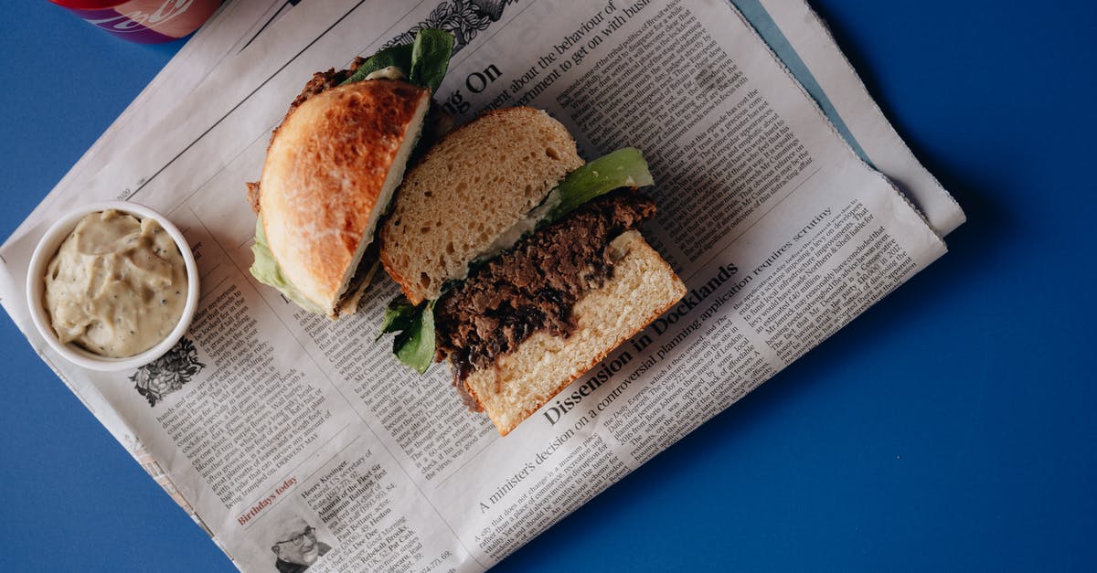 Bread from the machine always too soft, can't be buttered - Burger on Top of Newspaper