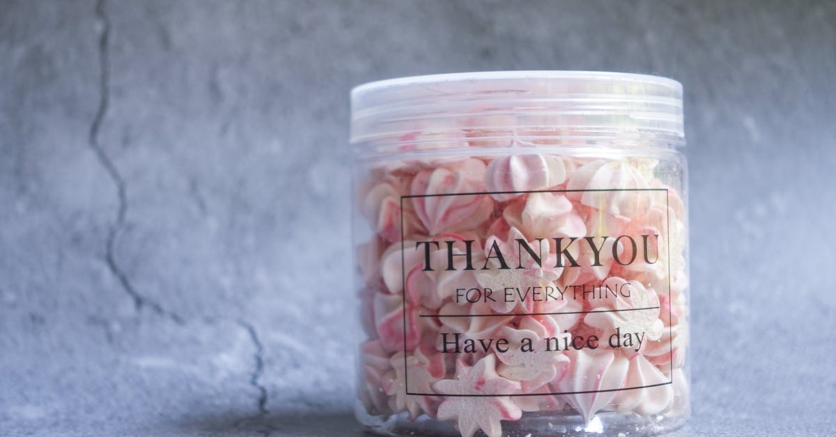 Broil meringue cookies? - Sugar Treats Filled Plastic Jar With Thank You Print