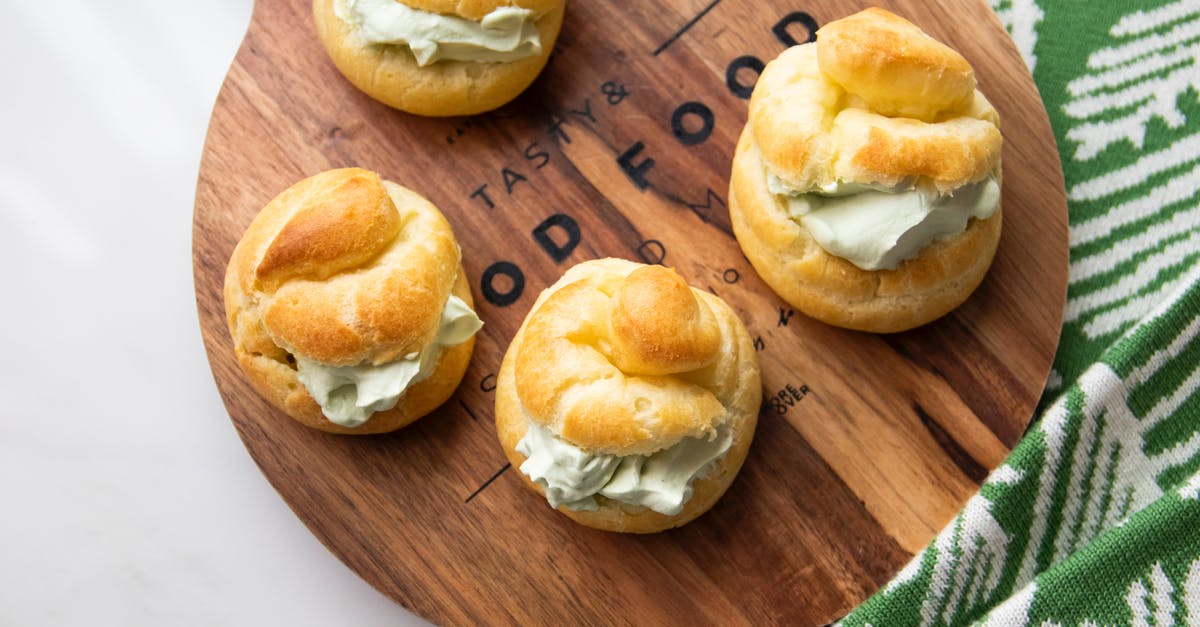 Butter alternative for making breads - Four Pastries on Brown Board